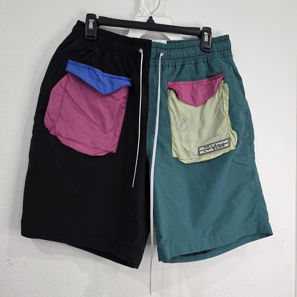 Billionaire Boys Club Black and Teal Colorblock Shorts